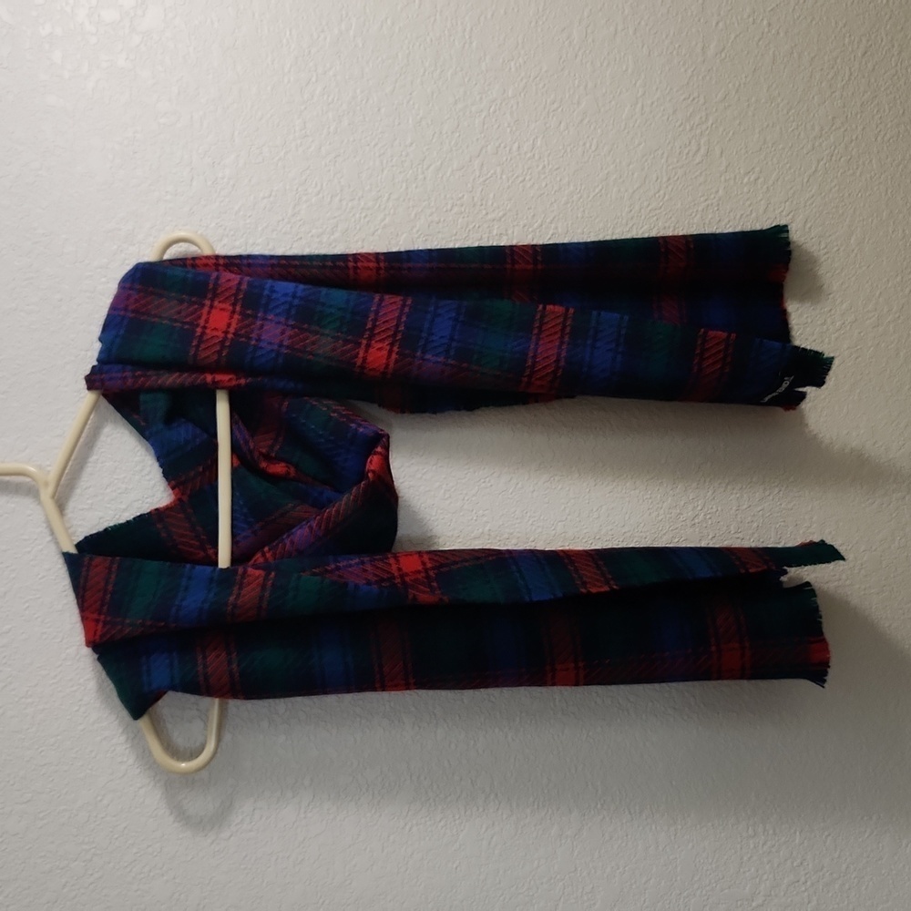 Lands' End plaid scarf
